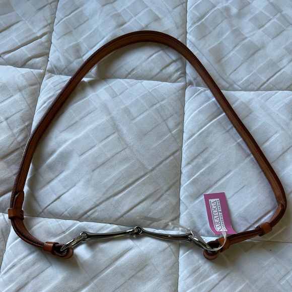 Equestrian Snaffle Bit Belt.  Brown leather. New - Picture 2 of 12